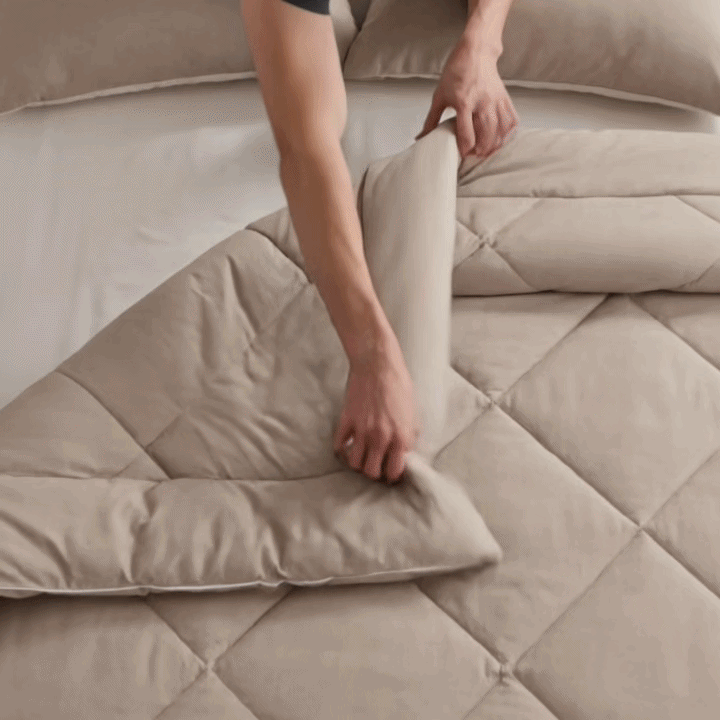 Making the bed with the 2-in-1 Comforter