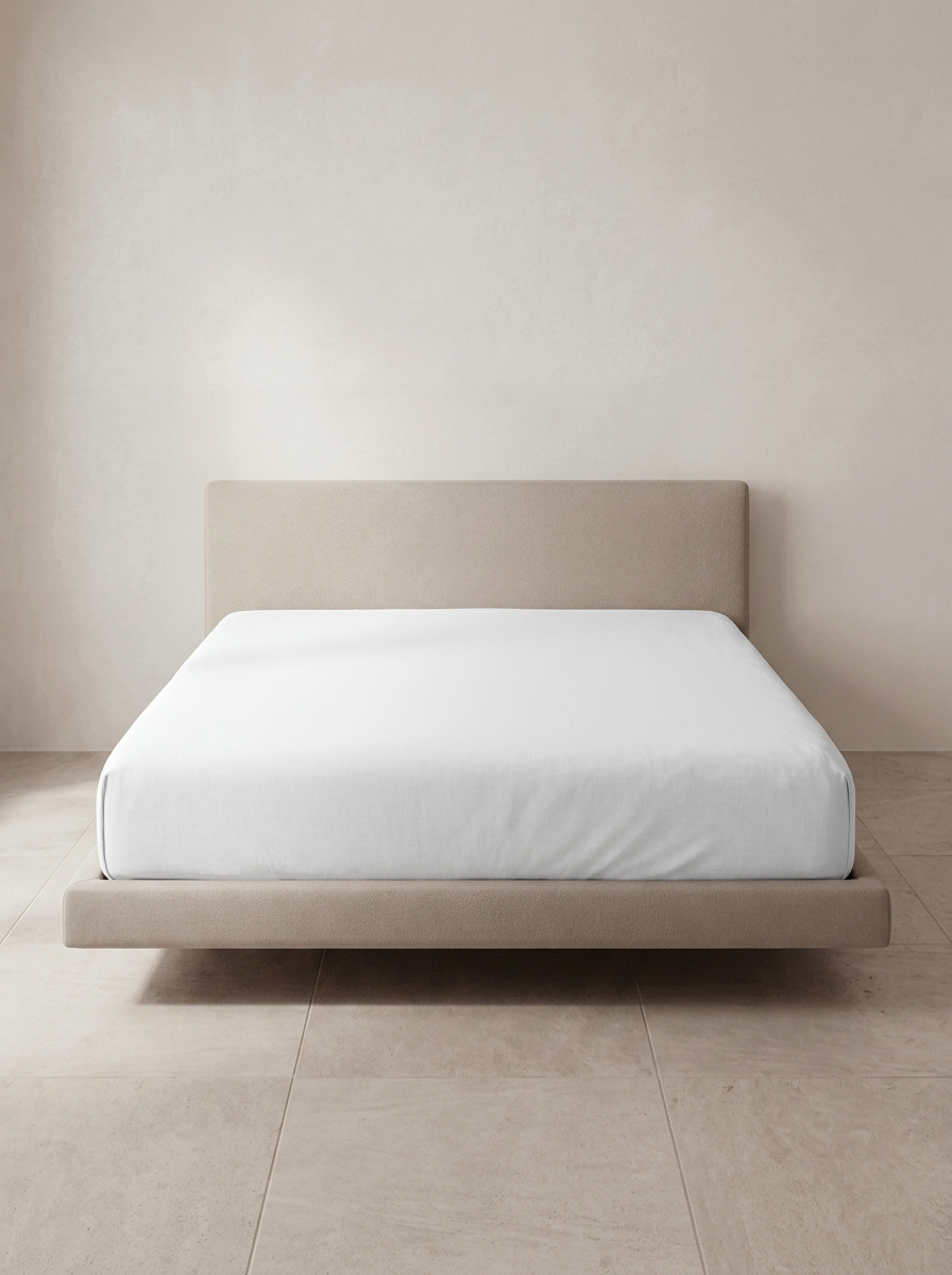 The Fitted Sheet in Snow White on a mattress